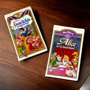 Walt Disney Masterpiece Collection VHS Classics Snow White & Alice In Wonderland